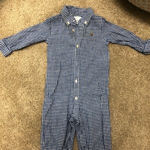 Polo button down coverall